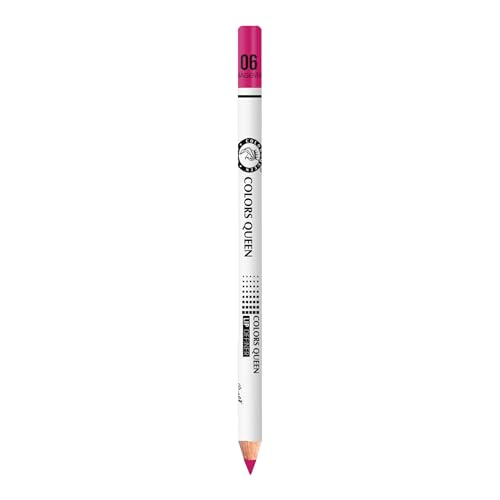 Image of Colors Queen Lip Definer Pencil | Highly Pigmented, One Swipe Smooth Application Matte Lip Liner | Long Lasting Lip Pencil (06 - Magenta)
