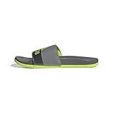 adidas Unisex Adilette Comfort Slide Sandal, Grey/Semi Solar Slime/Semi Solar Slime, 18 US Men