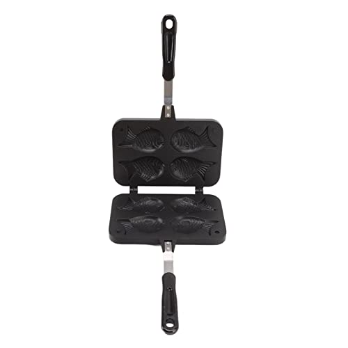 Tixiyu Taiyaki Fish Shape Cake Maker Premium Antiadherente para Hornear Molde para Gofres para Postres Perfectos Aleación de Aluminio 8.9 X 14.4 X 1.4 Pulgadas