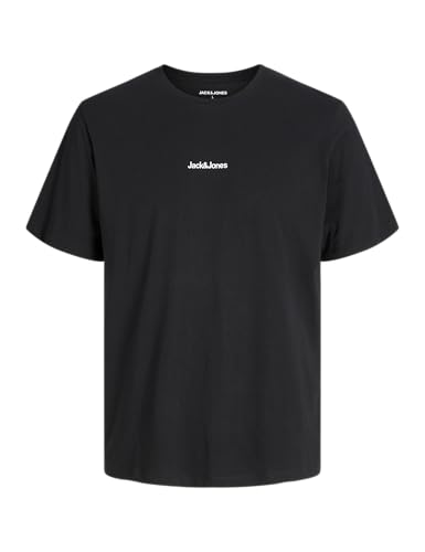 JACK & JONES Jjmine tee SS Crew Neck PLS - Talla Grande, Negro, 5XL