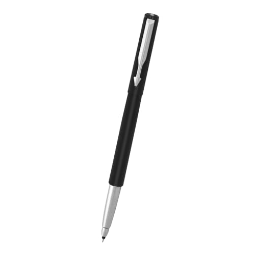 Image of Parker Vector Matte Black Chrome Trim| Roller Ball Pen| Ink Color : Blue | Corporate Gift | Elite Pen for Professionals