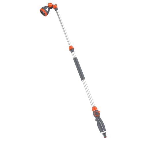 Spid'O - Lance d'Arrosage Télescopique - 95 à 140 cm - Pomme Orientable 8 Jets - Arrosage Sol et Hauteur