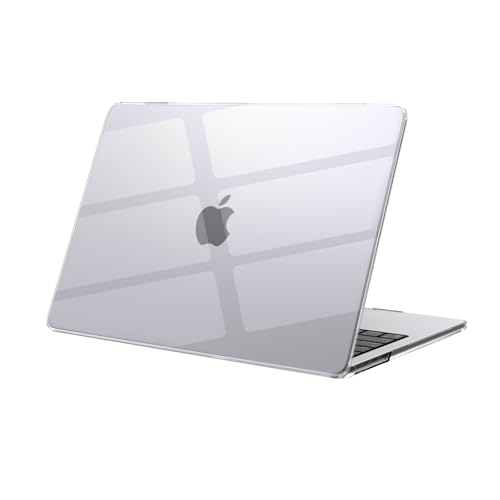 eleger Hoesje compatibel met MacBook Air 13" M4 A3240 M3 A3113 M2 A2681, 2025 2024 2022 uitgebracht, harde plastic Case voor Mac Air 13,6 inch, kristal transparant