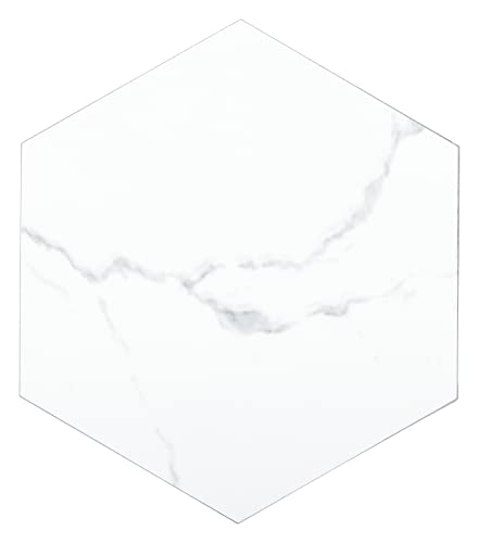 BaseCore HEX White Marble Hexagon Vinyl Flooring