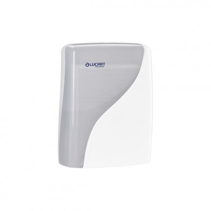 Dispenser per asciugamani piegati a C V e Z. fino a 3,5 confezioni Lucart Velo Identity 388x305x133 Bianco professionale