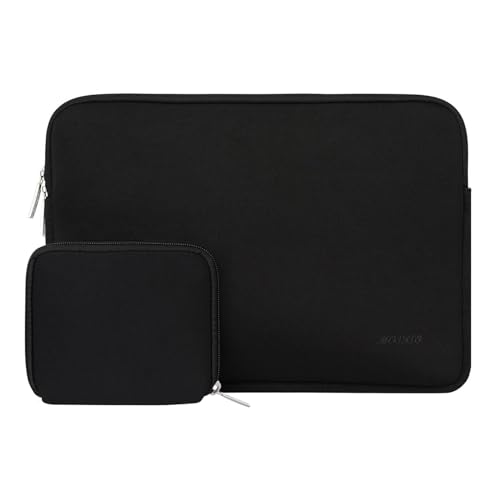 MOSISO ラップトップ スリーブバッグ 対応機種 Laptop 13インチ、小さなケース付き ネオプレン素材 バッグ (ブラック)