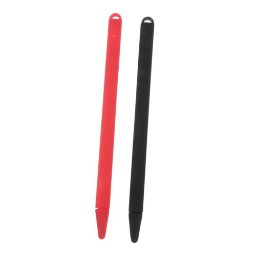 GRADENEVE 1 セット 2個 スタイラス保護ケース applepencil2 代用ケース 装飾的なペンケース タッチスクリーン鉛筆 スタイラスペンケースカバー シリカゲル 赤