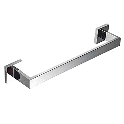 Porte-serviettes sans perçage mural chromé 60 cm barre inox anti-rouille