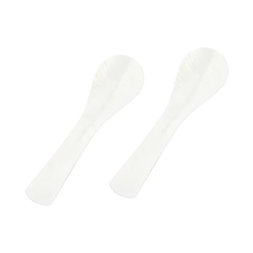 HOUDERCO 2個 シェル小勺子 多目的ティースプーン コーヒースプーン デザート用スープスプーン 家用おしゃれ調理器具