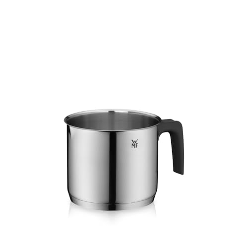 WMF Milchtopf Induktion ohne Deckel 14 cm, kleiner Topf 1,7l, Milchkochtopf Cromargan Edelstahl poliert, Schüttrand, Kunststoffgriff, spülmaschinengeeignet