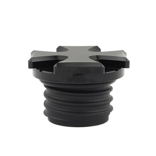 Bouchon de réservoir de carburant moto custom noir finition usinée pour Softail
