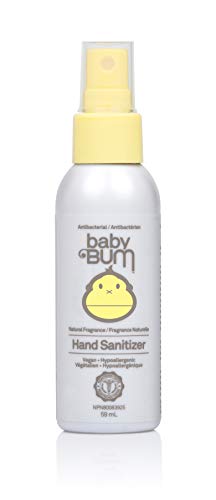 Baby Bum Hand Sanitizer Spray | Antibacterial Spray with Soothing Coconut Oil and Aloe Vera | Natural Fragrance | Gluten Free and Vegan | 2 FL OZ