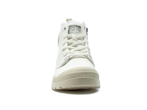 Palladium Pampa Hi Zip Organic Unisex Trainers, Star White, 8 UK