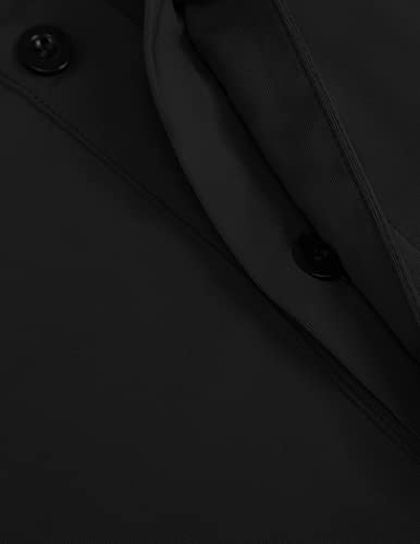 Coofandy Men's Collarless Golf Shirts Quick Dry Short Sleeve Polo Shirt Breathable Workout Shirts Henley Shirt #TOP4