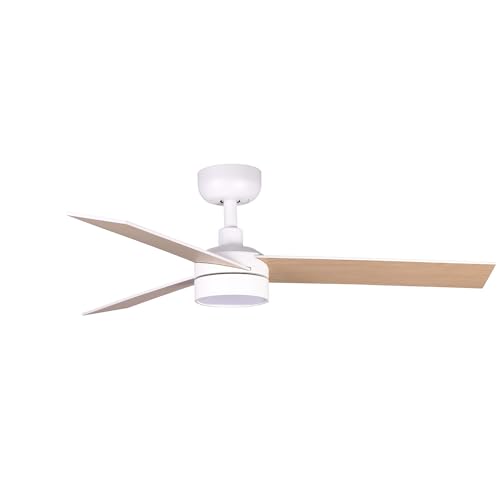 FARO BARCELONA 34295-1TW - RUDDER S LED Ventilador blanco/fresno