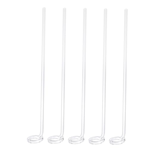 KICHOUSE 5pcs Glass Rod Mixer Drink Mixers Stirring Rod Laboratory Drainage Bar Labs Drainage Bar Stirring Sticks Stir Rod Chemistry Kitchen Stir Rod Transparent re-usable