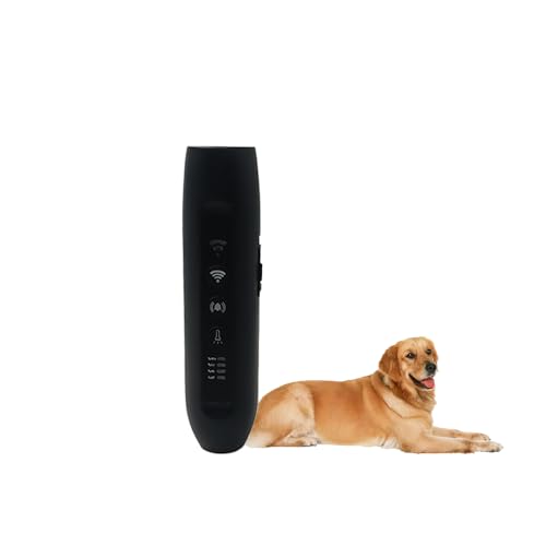 Ultrasonic Dog Bark Deterrent Device: Anti Dog Barking Device Outdoor with 3 Working Modes, 105, Black Ultrasonic Dog Bark Deterrent Device: Anti Dog Barking Device Outdoor with 3 Working Modes, 105, Black
