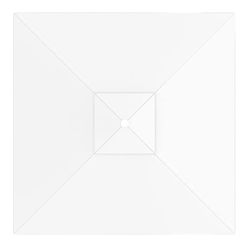 paramondo Tela de Recambio para Sombrilla Parasol Interpara Cuadrada 3x3m, incl. Air Vent, Lavable, Blanco
