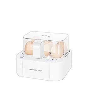 Emerio EB-115560 NEUHEIT, kocht alle drei Garstufen [weich|mittel|hart] in nur einem Kochvorgang mit perfektem Ergebnis, Sprachausgabe, einzigartig in Technik und Design, 400, weiß