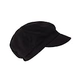 NF NITZSCHE fashion - Schwarze Schirmmütze für Damen - Größe: one Size - Elegante Ballonmütze - Backerboy - Schirmkappe - Flat Cap - warm und elegant - Newsboy -