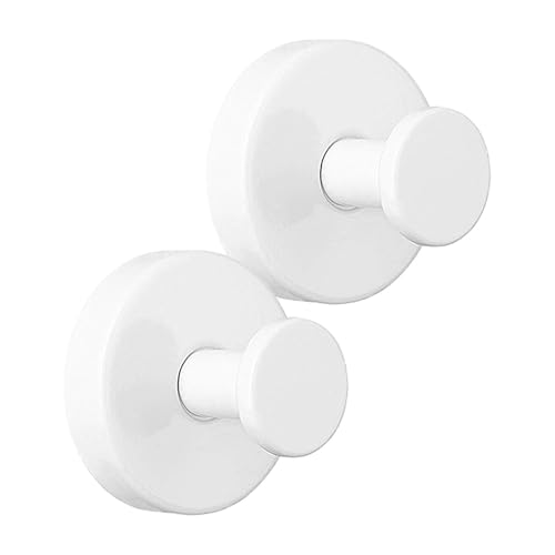 Ganchos con , 2 unidades de ganchos con de acero inoxidable, 2,36 pulgadas, perchas reutilizables para ropa y albornoces con una carga máxima de 6,8 kg, para baño, ducha y