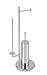 Produktbild WENKO Stand WC-Garnitur Universalo Neo, Toilettenpapier- und WC-Bürstenhalter, Rostfreier Edelstahl, 30 x 73 x 20 cm, Silber glänzend