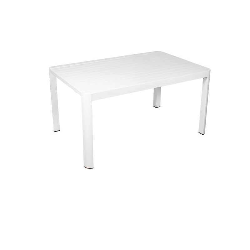 DRW Tavolo allungabile da esterno in alluminio, bianco, 75 x 149 x 149 cm