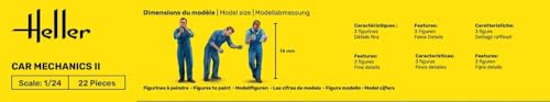 Set de 3 Figuras Mecánico Auto Escala 1/24 Plástico miniatura 3