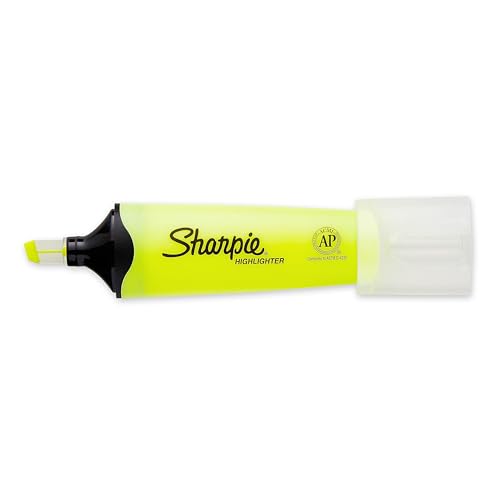 Sharpie Clear View surligneurs jaune lot de 3 avec pointe biseautée transparente