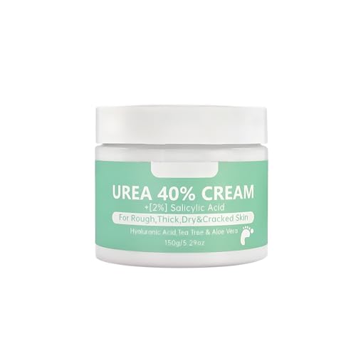 Urea Cream 40%, Maximum Strength Urea Foot Cream for Dry Cracked Feet, Knees, Elbows, Hands, Exfoliating Dead Skin, Softening Skin Moisturizer Lotion