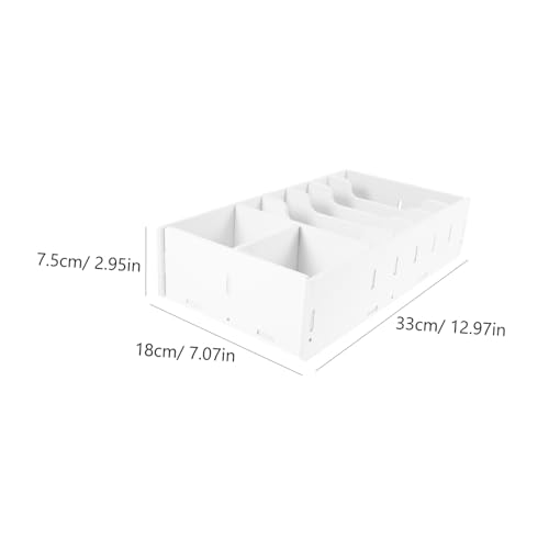 Plateau de rangement à compartiments multiples Angoily en mousse PVC blanc pour caisse