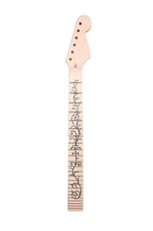 Manche de guitare en érable 24 frettes avec incrustation vigne