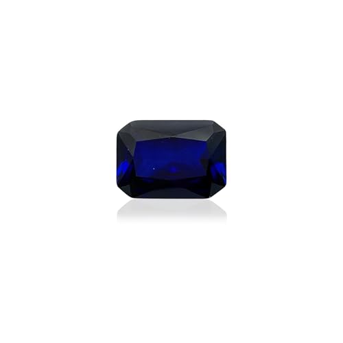 Corindon synthétique bleu roi 9x7mm | Saphir créé VVS à facettes pour bijou