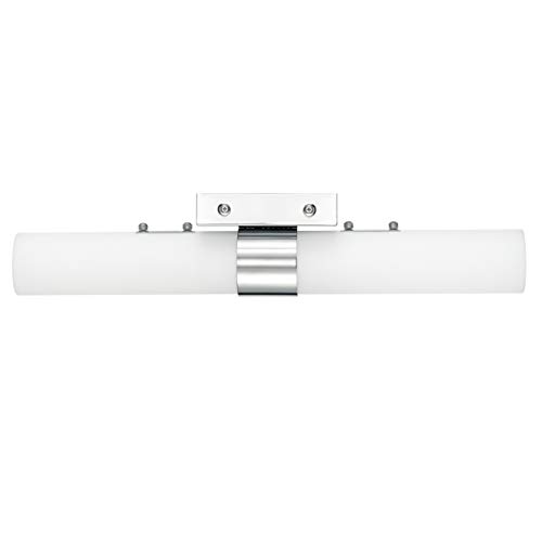 Linea Di Liara Perpetua Modern Led Bathroom Vanity Light Bar 22 Inch Chrome Bathroom Light Fixtures Over Mirror And Over Sink, Dimmable White Frosted Glass Shade, Ul Listed #TOP7