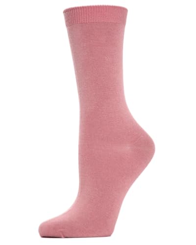 Image of MeMoi Women's Flat-Knit Rayan Blend Crew Socks