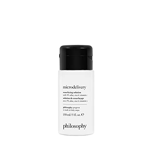 philosophy microdelivery resurfacing solution 150ml | with 4% ahas, cica & vitamin c | gentle & non-stripping | increase hydration