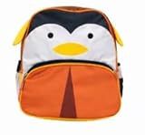Mochila de Poliéster Bichinhos Infantil 29cm x 26cm x 8,5cm Estampas Animais (Pinguim)
