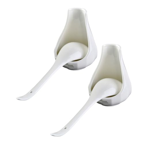 FUNNETOYU 2sets Cucchiaio in Cucchiai Da Zuppa Profonda Cucchiai Per Porridge e Dessert Supporto Per Da Cucina Facile e Trasportare