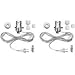 DIY Bottle Lamp Kit - Make a Wine Bottle Lamp, Water Bottle Lamp or Liquor Bottle Lamp or Any Bottle Lamps with a Lamp Kit for Liquor Bottle Make-a-Lamp Kit (Silver Finish with Silver Cord - 2 Pack)