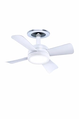 Image of Socket Fan Light, Portable Ceiling Fan with LED Light, B22 Plug & Play, 1000 Lumens 5000K Cool White for Bedroom, Kitchen, Living Room, Office
