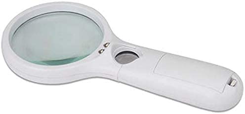 SaryEdge FBITE Magnifier Magnifying Glass Magnifier Magnifying Glass with Light 3 Times The Old Reading Optical Hand-held 11x Magnifying Glass,