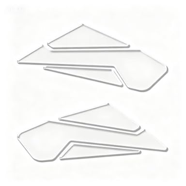 Piwine Color8-R Transparent Tank Pad Sticker Motorcycle Fuel Protection Decal For Kawasaki For Z900 For Z 900 2017-2025 Kneepad