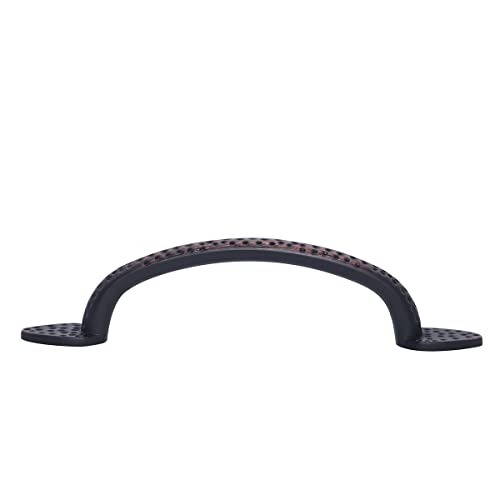 Image of South Main Hardware Triangle Foot Cabinet Drawer Pull Handle, 5.5 inch Length (3.75 inch Hole Spacing Center), Oil Rubbed Bronze, Includes Mounting Hardware, 10-Pack