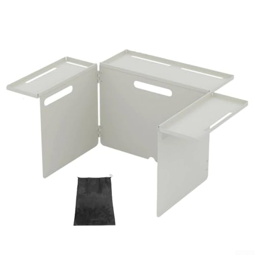Parabrisas de estufa al aire libre plegable con paneles ajustables blancos 2