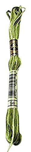 Image of DMC 117-94 6 Strand Embroidery Cotton Floss, Variegated Khaki Green, 8.7-Yard