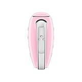 SMEG Pink 50's Retro Style Electric Hand Mixer with Set of Dough Hooks, Set of Beaters, and Set of Whisks