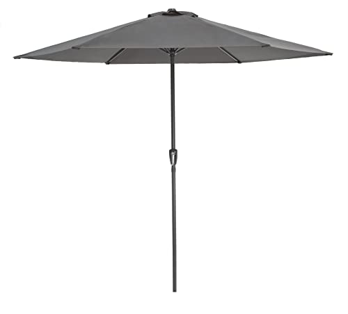 ACAZA ronde Stokparasol in aluminium - Parasol met 300 cm diameter - Grijs