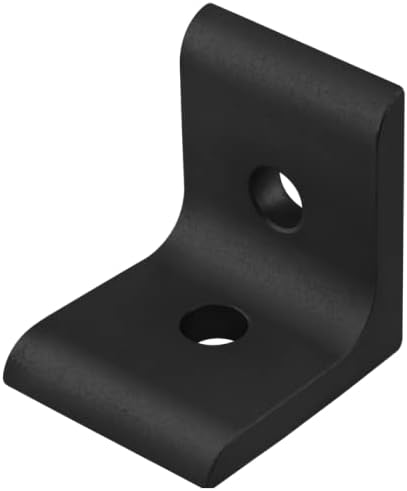 80/20 Inc, 45-4302-Black, 45 Series 2 Hole Inside Corner Bracket, Black Anodize (10 Pack)