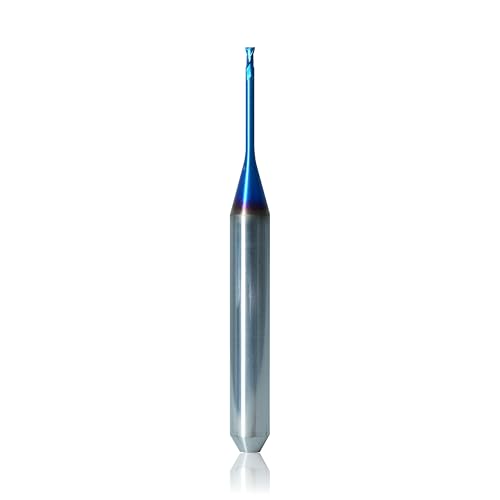 Image of Tyson-Coated Milling Bur 1mm - Compatible with Redon CAD /CAM Systems for Titanium, Cobalt-Chrome, 4mm Shank, 2-Flute, Ball-Type Carbide Endmill