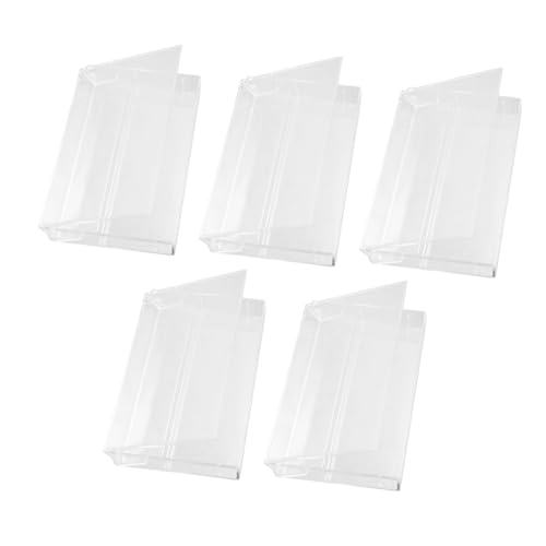 Mikinona 5pcs Vintage Cassette Tape Cases Plastic Storage Boxes for Audio Tapes Protection for Collectors and Djs